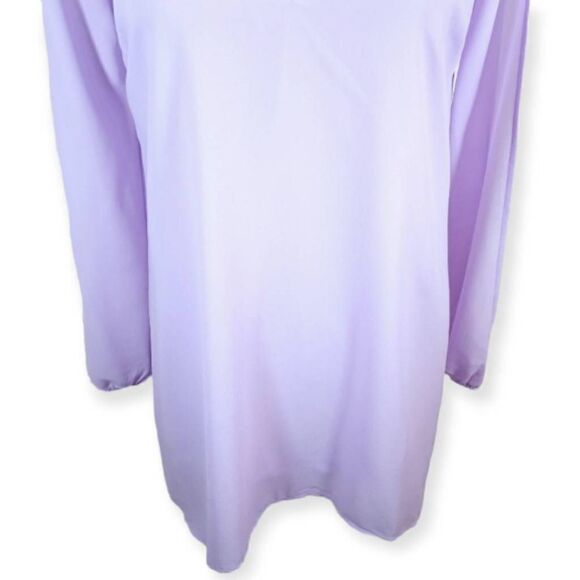 TOBI LAVENDER V-NECK SPLIT SLEEVE MINI DRESS SZ.M EUC. - Picture 3 of 8